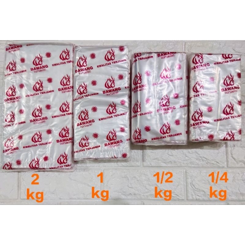 Kantong plastik bening PP cap Bawang / Wayang