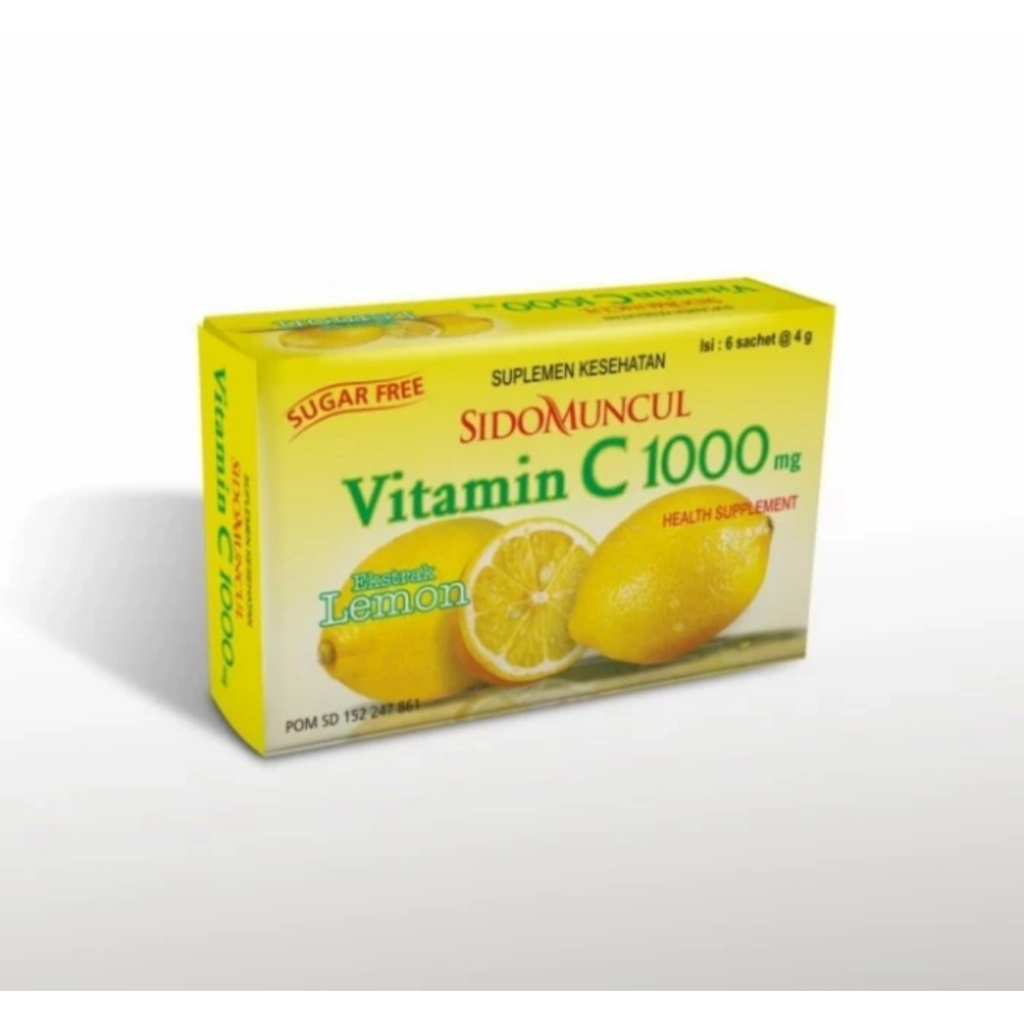 

Vitamin C 1000 Sidomuncul Isi 6 Sachet Rasa Sweet Orange & Lemon