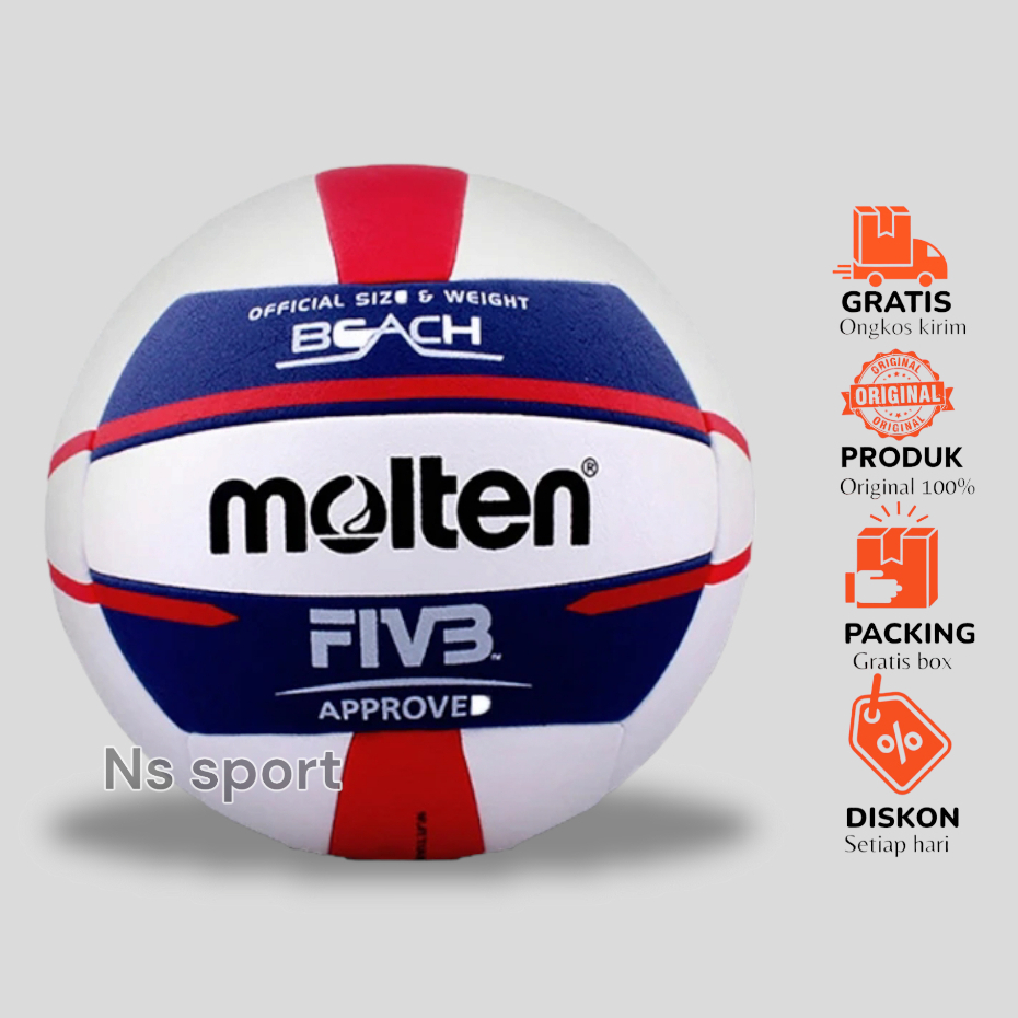 MOLTEN Bola Voli Voly Volly Molten Size 5 Premium Indoor Outdoor