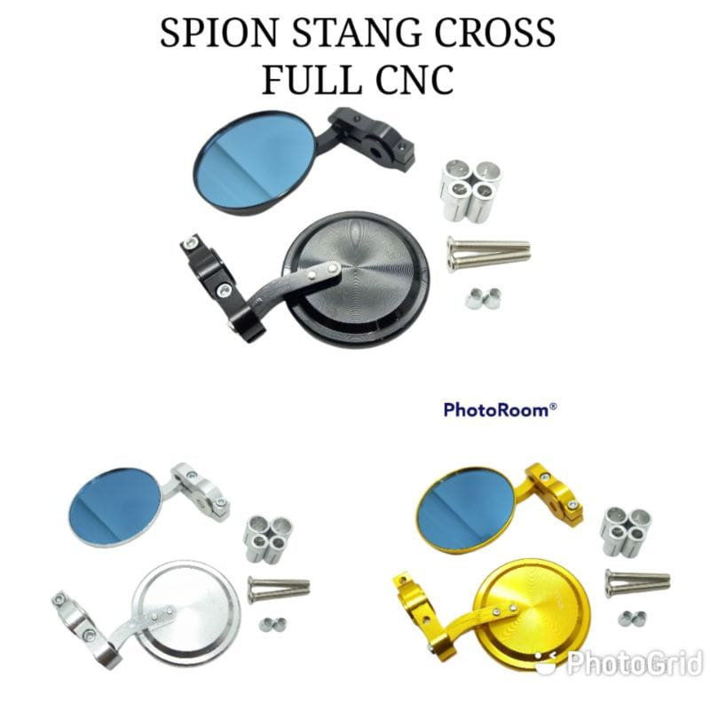 Spion Motor Bulat Jepit Stang Spion Kaca Bening Trail Model Cross Klx-Crf 150-Wr 155 ORIGINAL NSB