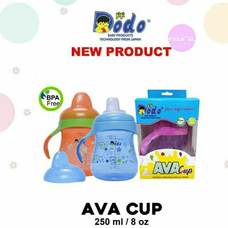Dodo Ava Cup With Extra Wide Neck Silicone Nipple / Botol Dodo 250ml
