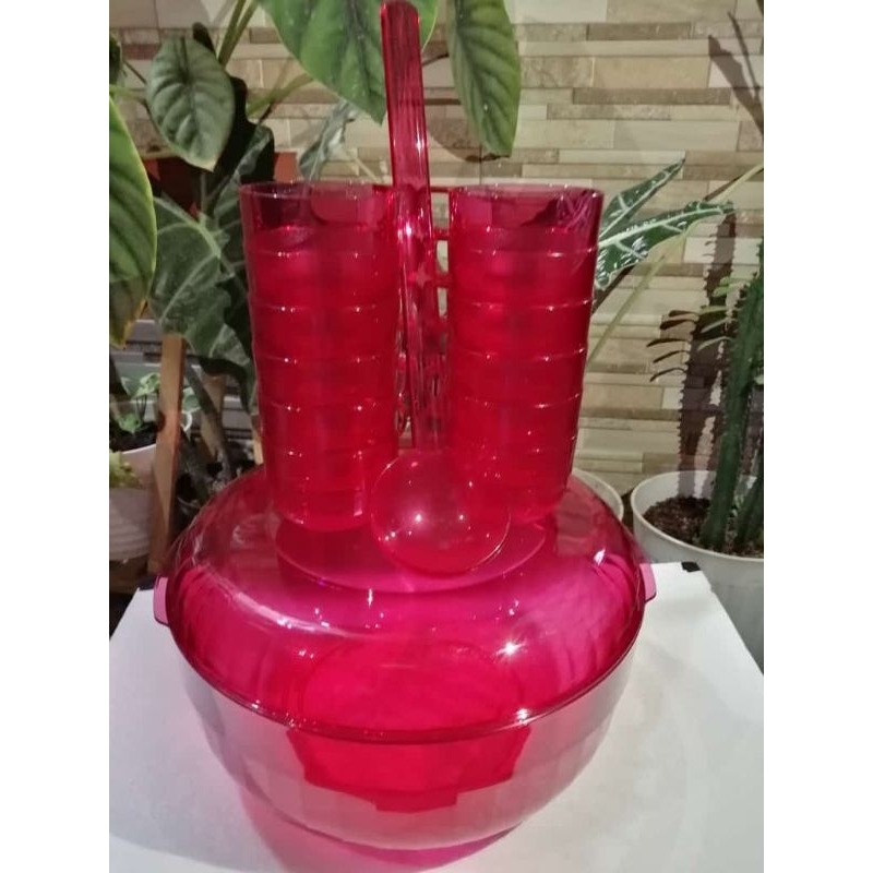 Watercolor set tupperware pink / wtc pink 12 cup
