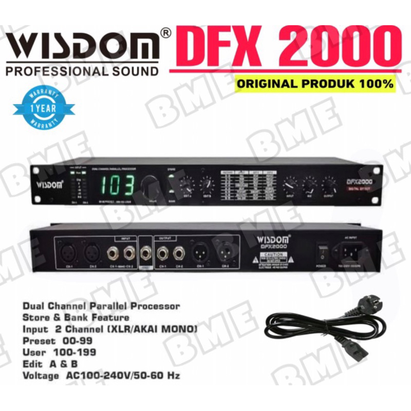 Efek Wisdom DFX 2000 Digital Efek Vokal Wisdom Dfx2000