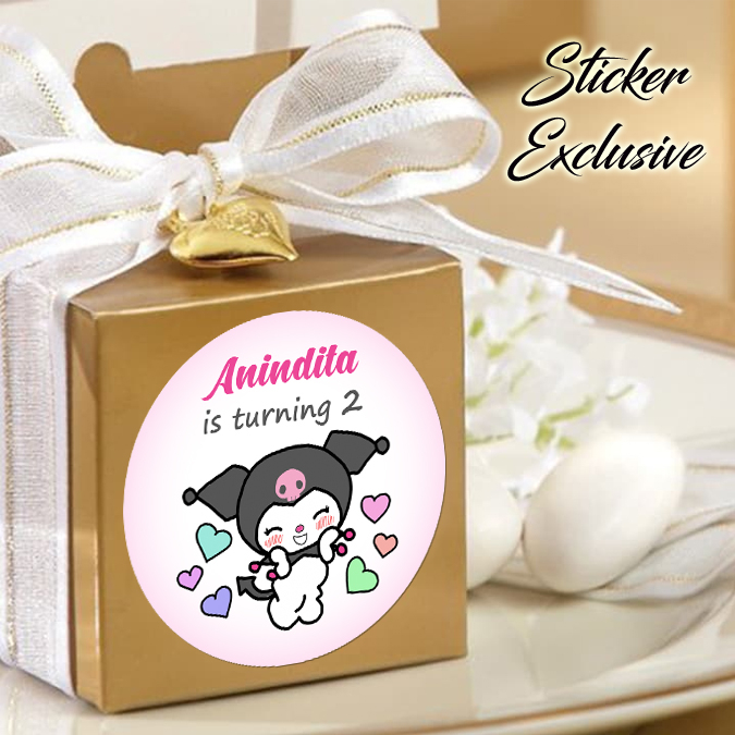 

50 STIKER / STICKER KUROMI 2-1 UTK BAG / BENTO / SOUVENIR ULTAH ULANG TAHUN