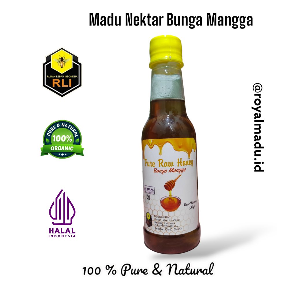 

Madu Rumah Lebah Indonesia Madu Nektar Bunga Mangga Premium 100% Murni 330 gr