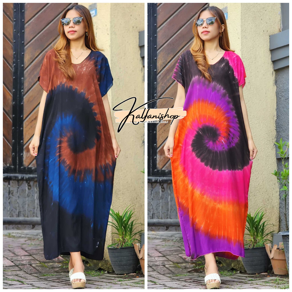 Daster Pelangi Panjang Spiral Bali