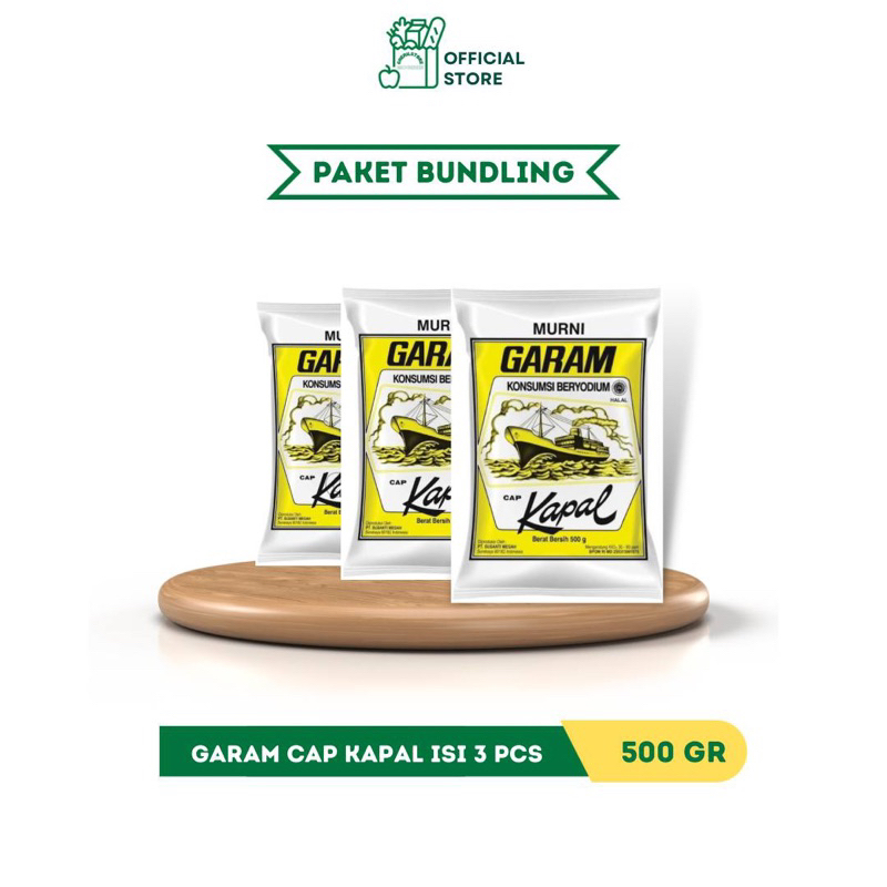 

Garam cap kapal 500 gr x 3 pcs