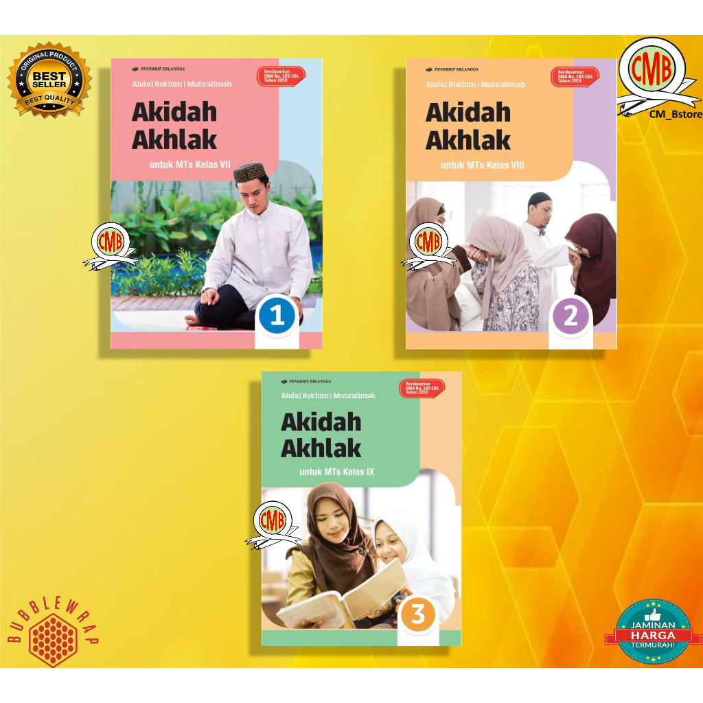 [Penerbit Erlangga] Akidah dan Akhlak kelas 7,8,9 MTS Lulus Penilaian