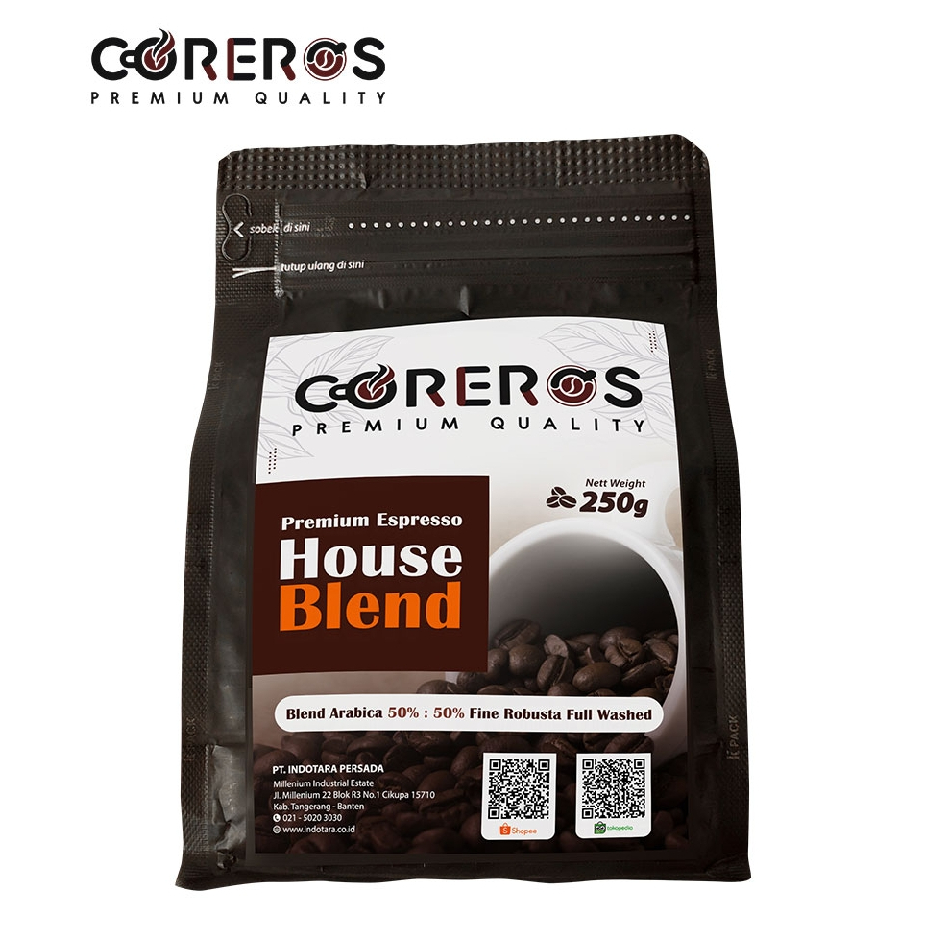 

Biji Kopi House Blend Coreros Arabica Robusta