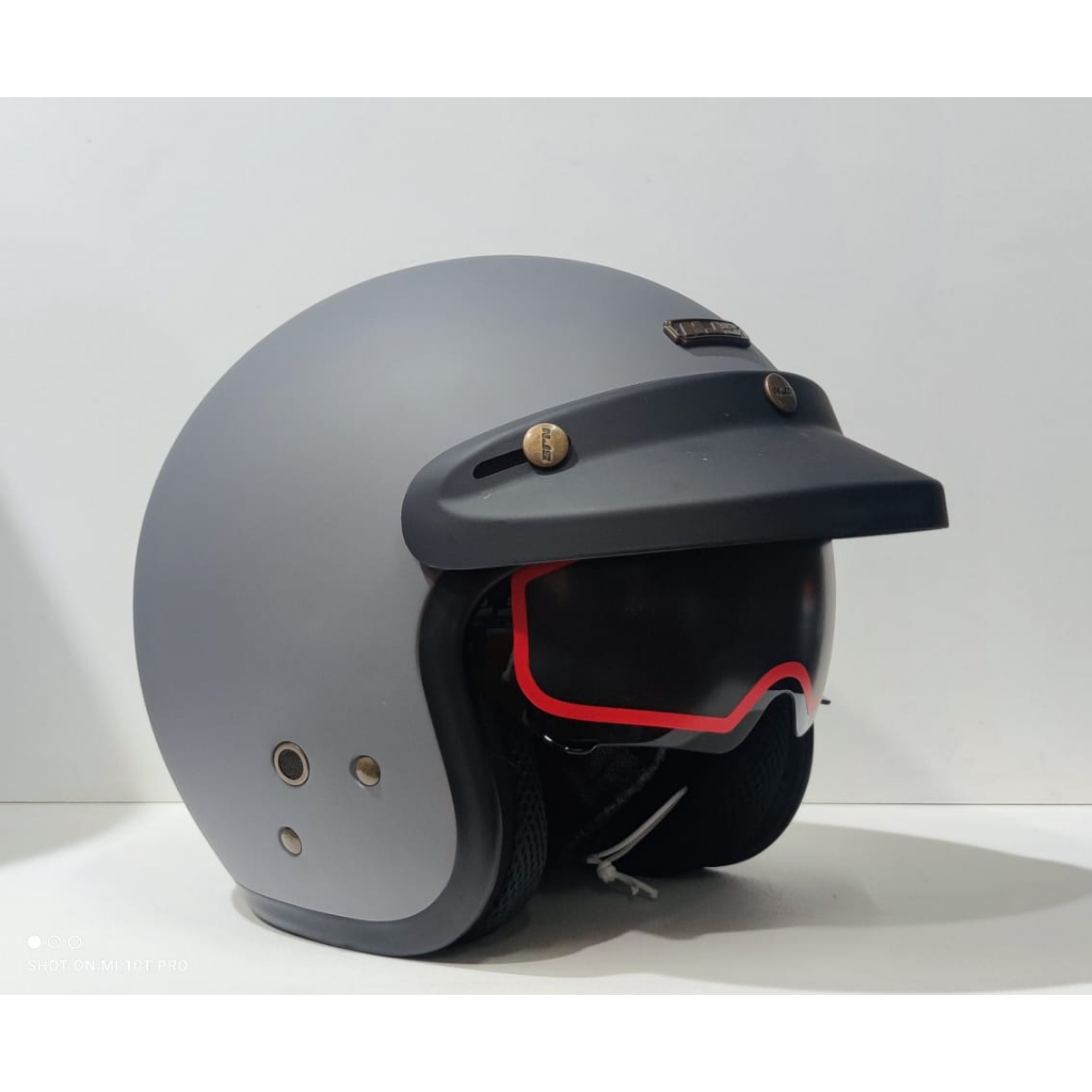 HELM NJS NX2 RETRO CLASSIC PET POLOS 2 VISOR ORIGINAL