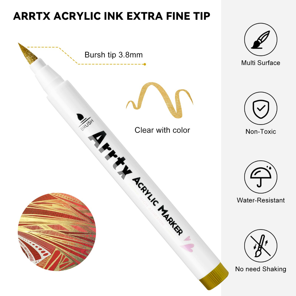 

Arrtx acrylic marker brush pen AACM-0500 (single color)