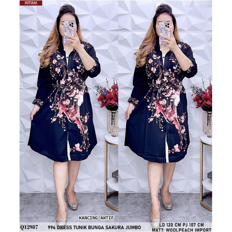 Tunik woolpeach import wanita