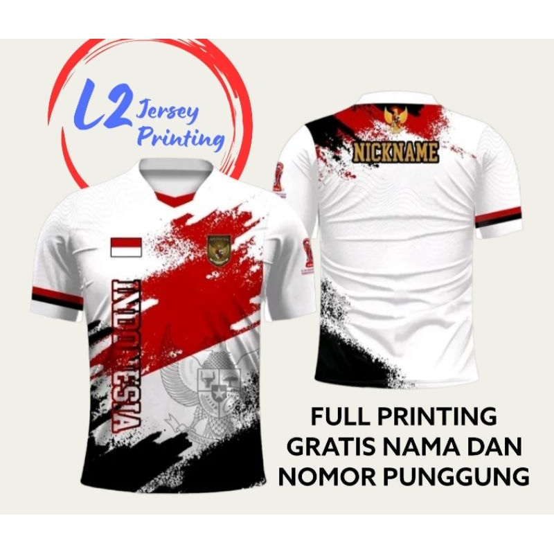 Jersey Bola Garuda Indonesia Putih Full Printing