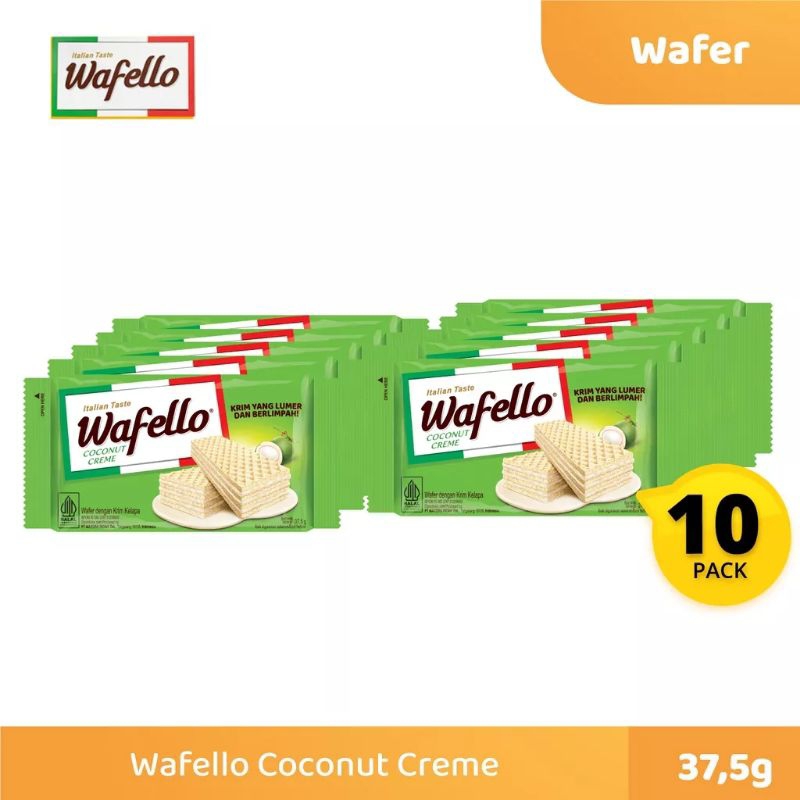 

ROMA WAFELLO WAFER COCONUT CREME 10X@17GR