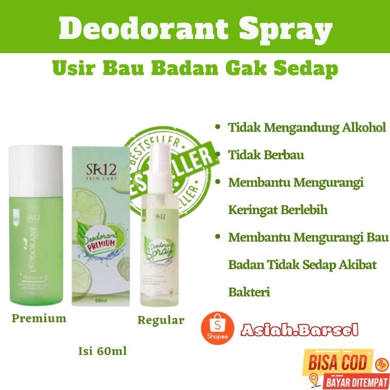 Deodorant SR12- Deodorant Spray SR12 & Deodorant Spray Premium SR12 | Solusi bau badan