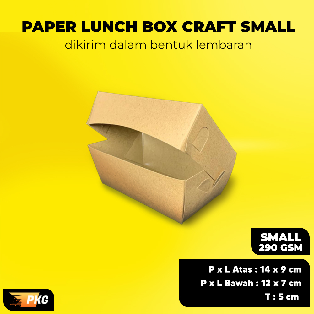 Lunch Box Kraft Small / Paper Lunch Box Coklat / Kraft Lunch Box