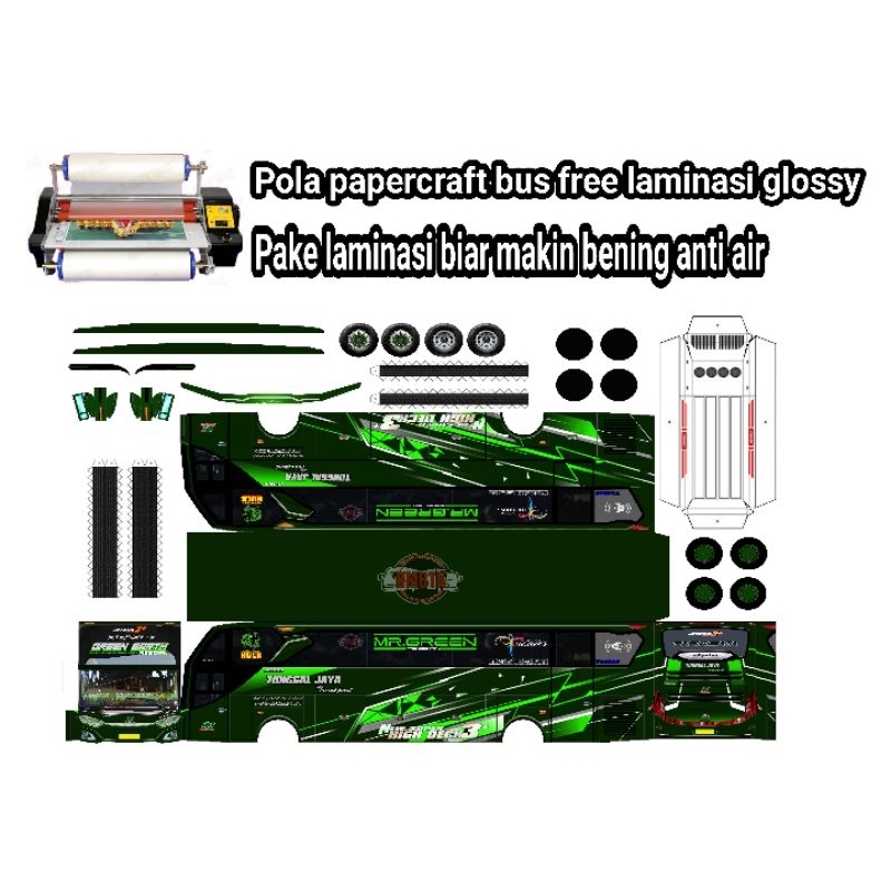 pola paper bus miniatur,miniatur bus harga paling murah