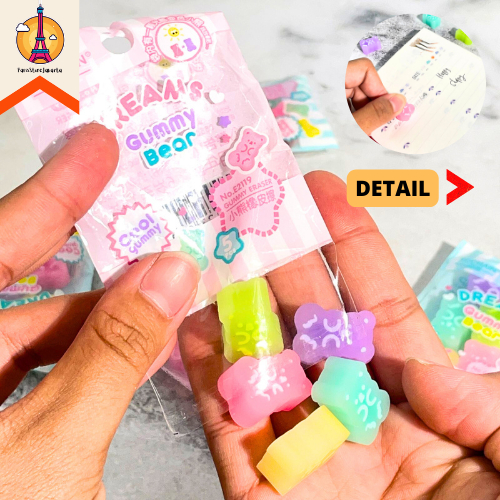 

Penghapus Karet 1 Plastik isi 5 Pcs Dream Gummy Bear Tochain E-2119 Stationery For School Alat Tulis Kantor Sekolah Ready Grosir Kado Ulang Tahun