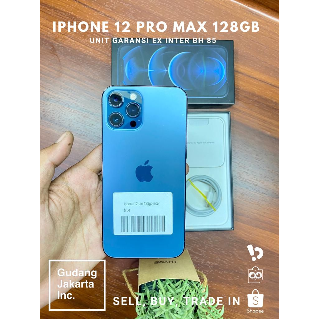 iPhone 12 pro max 128gb blue eks inter | BH 85% | fullset