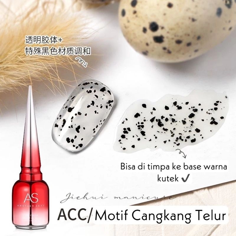PINUP_ A S CANGKANG TELUR PUYUH UV GEL POLISH/KUTEK MOTIF CANGKANG TELUR