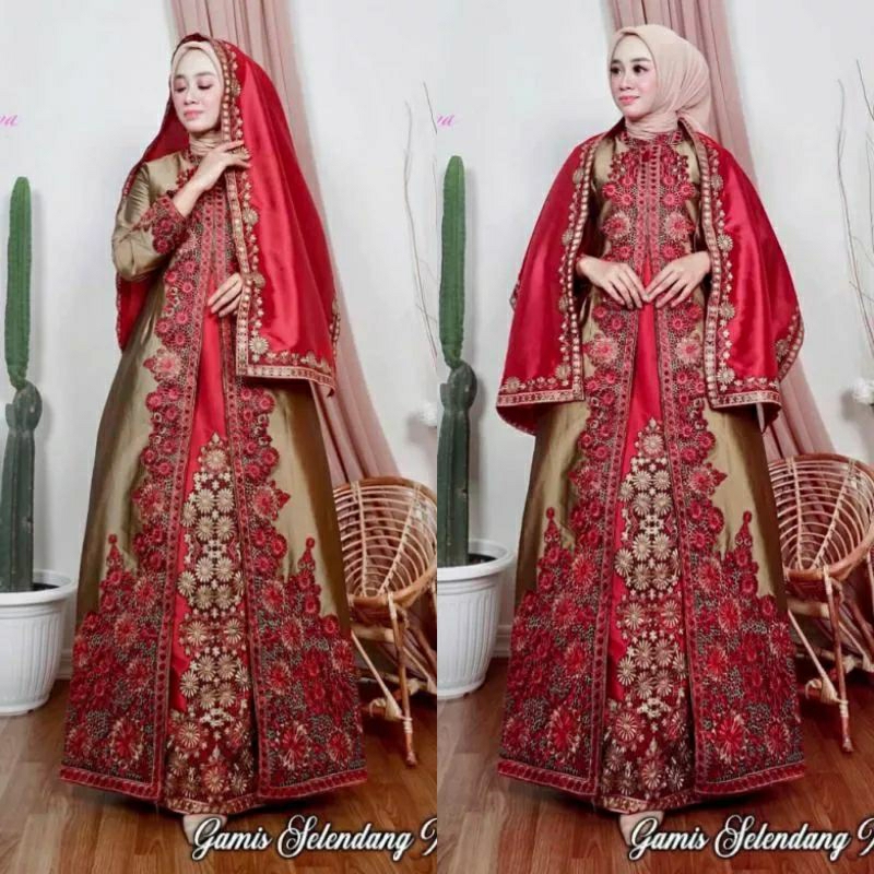 Setelan Kebaya Gamis Bordir Bukittinggi