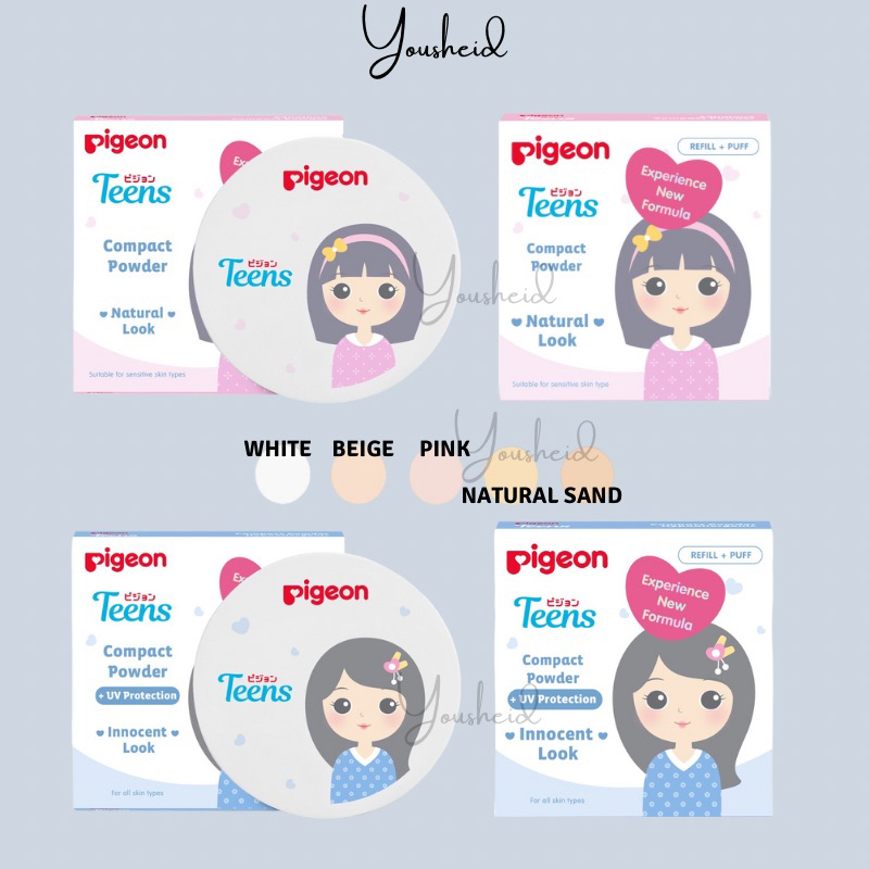 Pigeon Teens Compact Powder + UV Protection Full Pack / REFILL Bedak Padat Pigeon Teens