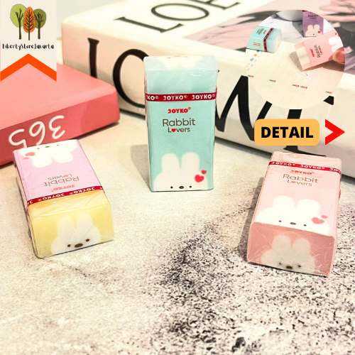 

Penghapus Karet Joyko ER-132 Motif Kelinci Rabbit Love Eraser Stationery For School Alat Tulis Kantor Sekolah Ready Grosir Kado Ulang Tahun