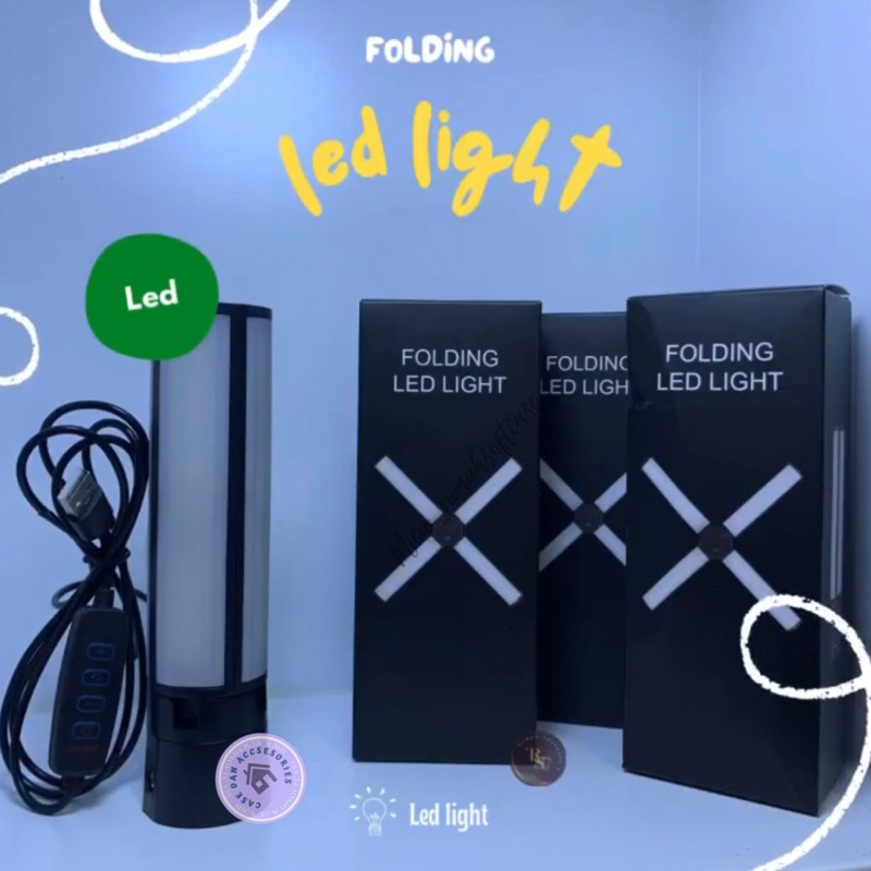 1 SET PAKET LAMPU LED MINI STARLIGHT + TRIPOD + HOLDER SET SUPER TERANG MAKE UP VLOG LAMPU RINGLIGHT