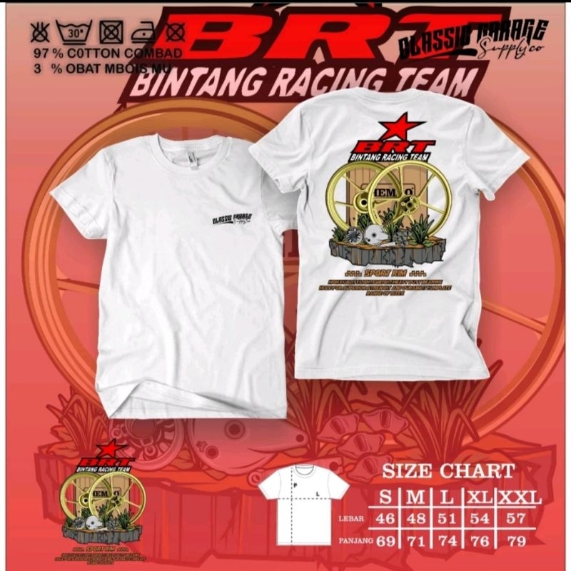 kaos BRT bintang racing team