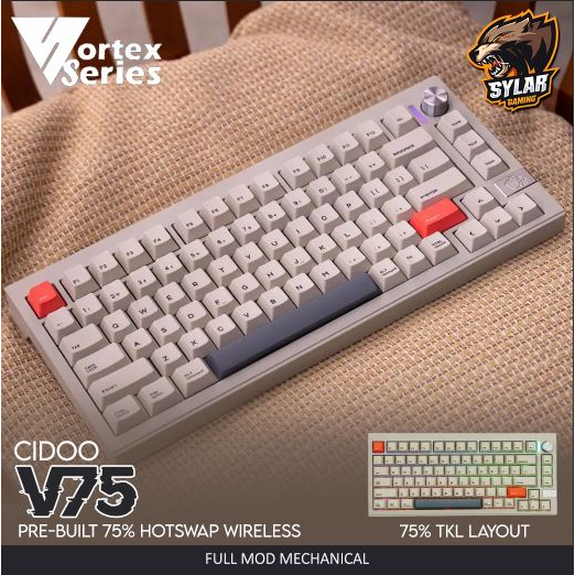 Cidoo V75 Pre-built 75% Hotswap Wireless Mechanical Gaming Keyboard