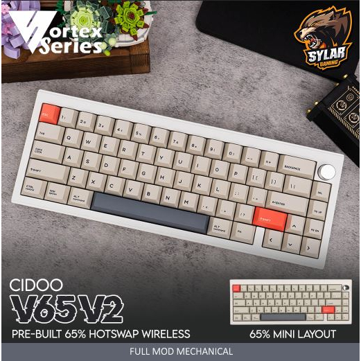 Cidoo V65 V2 Pre-built 65% Hotswap Wireless Mechanical Gaming Keyboard