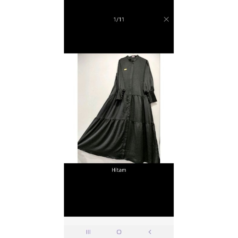Gamis hitam brand Ja Bershka