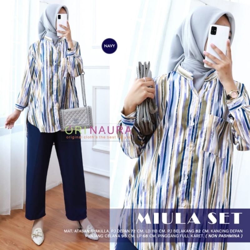 Miula Set Original by Ori Naura | Setelan Wanita Motif Busui - Setelan Kondangan Harian Cantik