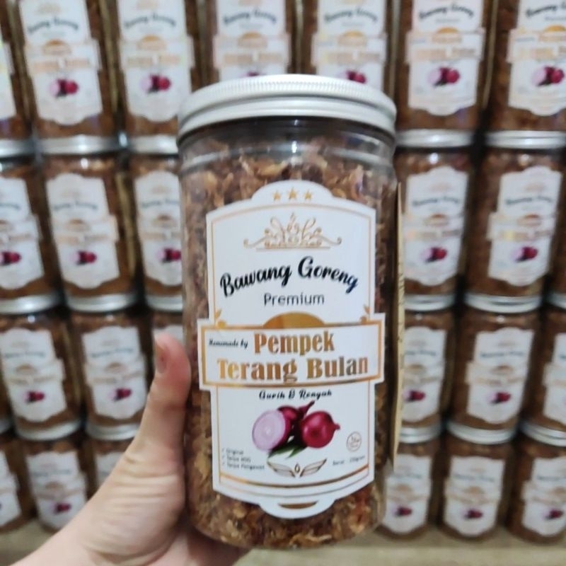 

Bawang Goreng Premium (Segel Aluminium Foil + Free Sendok Kayu)