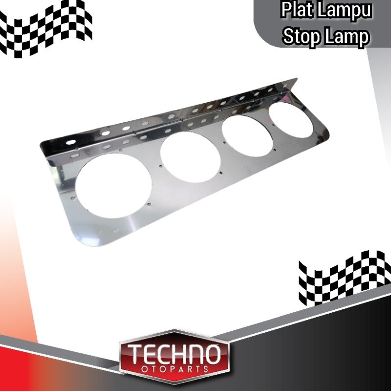 Plat Lampu Rumah Cashing Lampu Stop Lamp Led Bulat Truk 4 Lubang