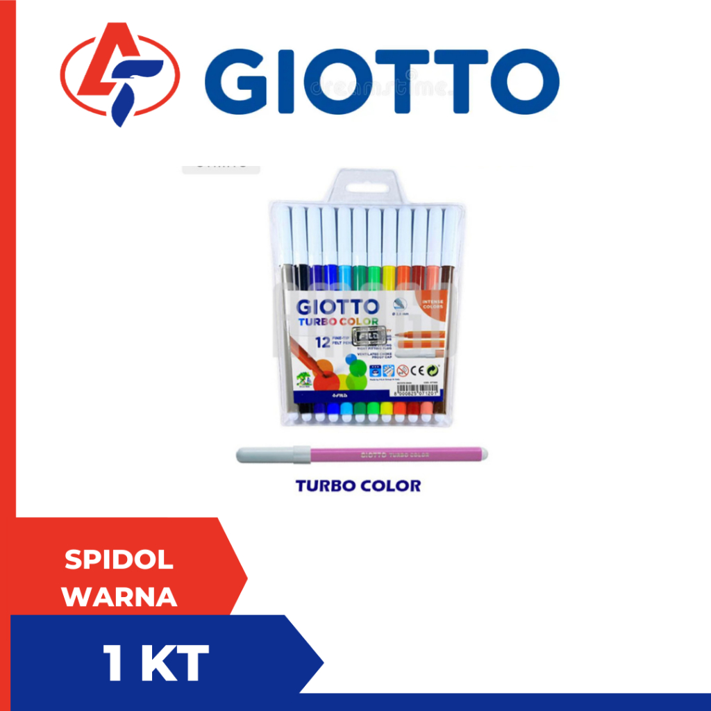 

SPIDOL WARNA GIOTTO TURBO 12 COLOR