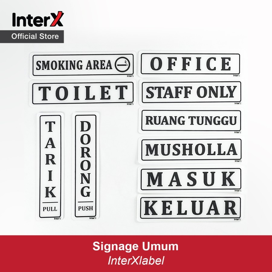 

Sign Board | Acrylic Label | InterX Signage / Papan Tanda Akrilik