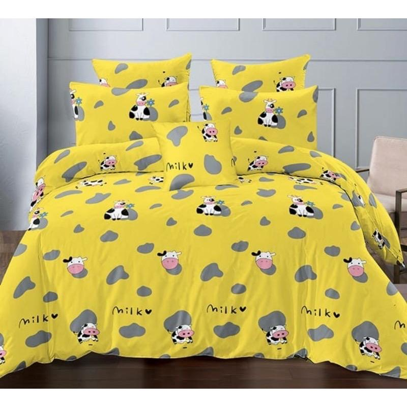 SPREI MOTIF SAPI LUCU SEPREI MOTIF MILKY YELLOW COW // SPREI ANAK LUCU WARNA KUNING YELLOW SPREI KAR