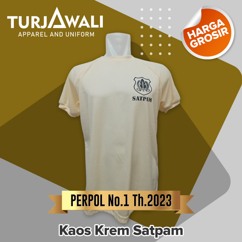 Kaos Krem Satpam Terbaru / Kaos Satpam Krem Terbaru