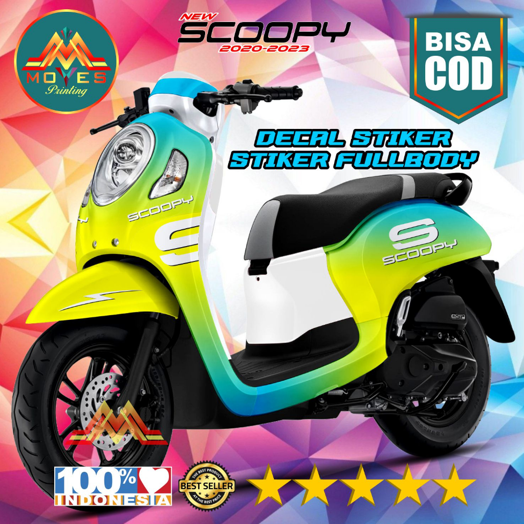 Decal scoopy full body Full BODY Sticker Scopy Dekal New SCOOPY 2020 Bunglon Kuning