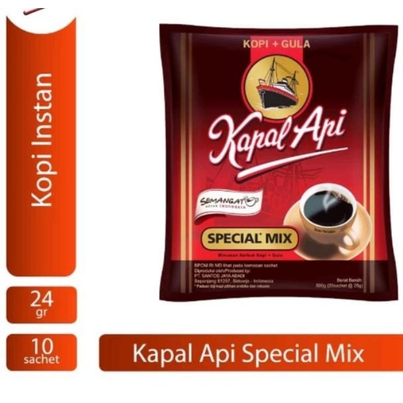 

kopi kapal api mix spesial mix ( 10 sachet / renceng )