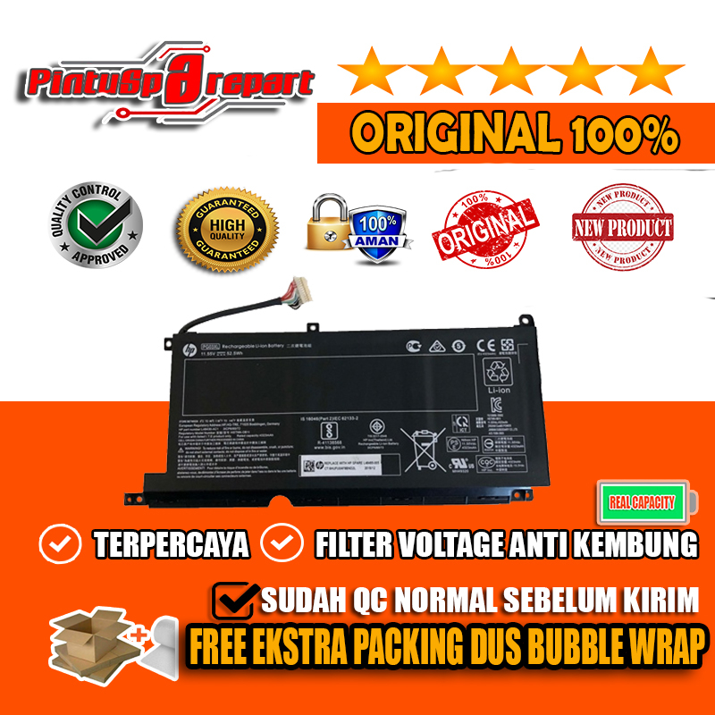 Baterai Laptop Hp Pavilion Gaming 15-DK0042tx 15-DK2002TX PG03XL ORIGINAL