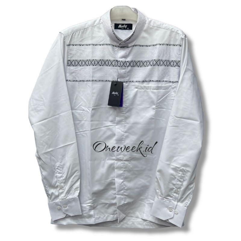 Diskon Kemko Harley warna putih lengan panjang ready size sesuai di gambar