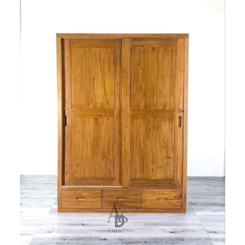 lemari kayu jati lemari 2 pintu lemari sleding lemari pakaian