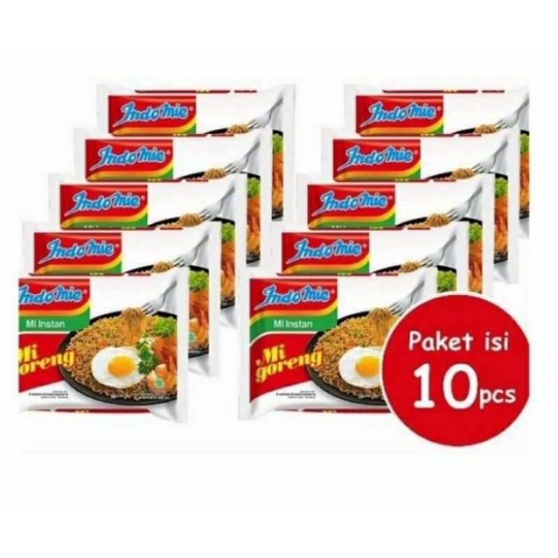 

nota live indomie goreng 10pcs