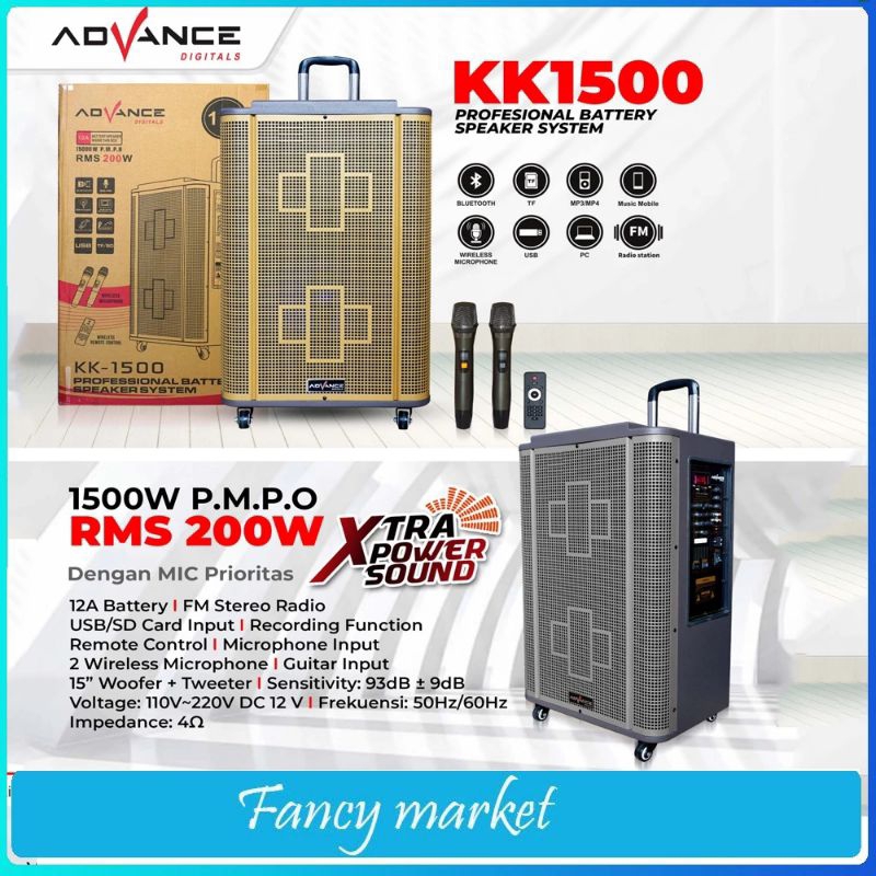 Speaker advance kk1500 Speaker portable 15 inci