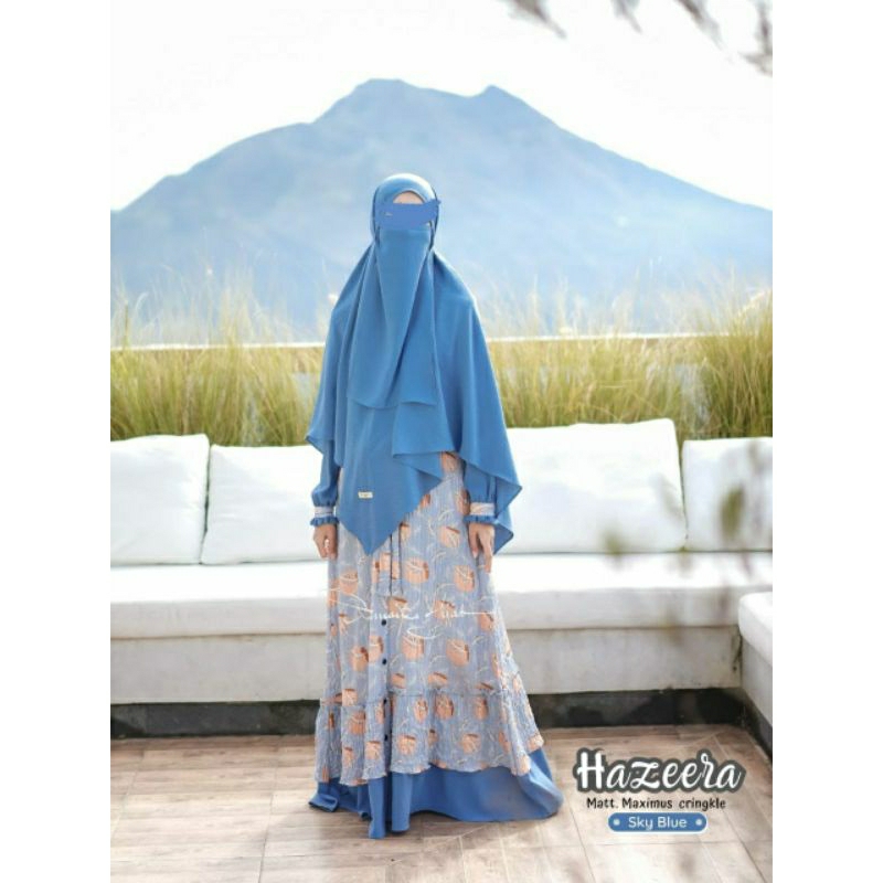 [READY] HAZEERA GAMIS SET BY DAMAIRA HIJAB | KHIMAR NON PED |CRINKLE MAXIMUS | FREE CADAR TALI