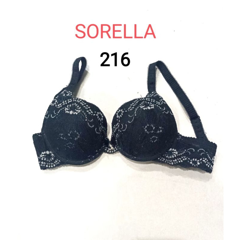 Sorella Bra 32B Hitam Busa Tebal Push Up Branded Kait 2 Original Authentic Ori Asli