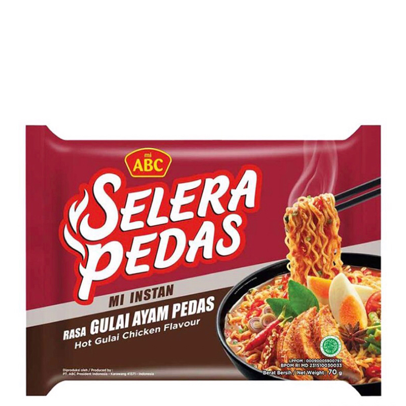 

mi Abc selera pedas gulai ayam pedas nampol