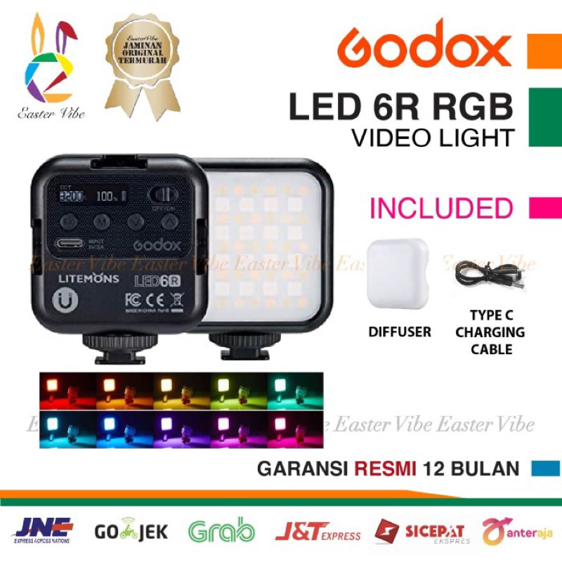 GODOX LED6R LITEMONS RGB POCKET LED VIDEO LIGHT - GODOX LED 6R